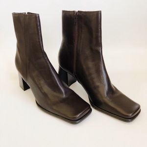 Nine West Zamir Brown Leather Boots Size 7.5